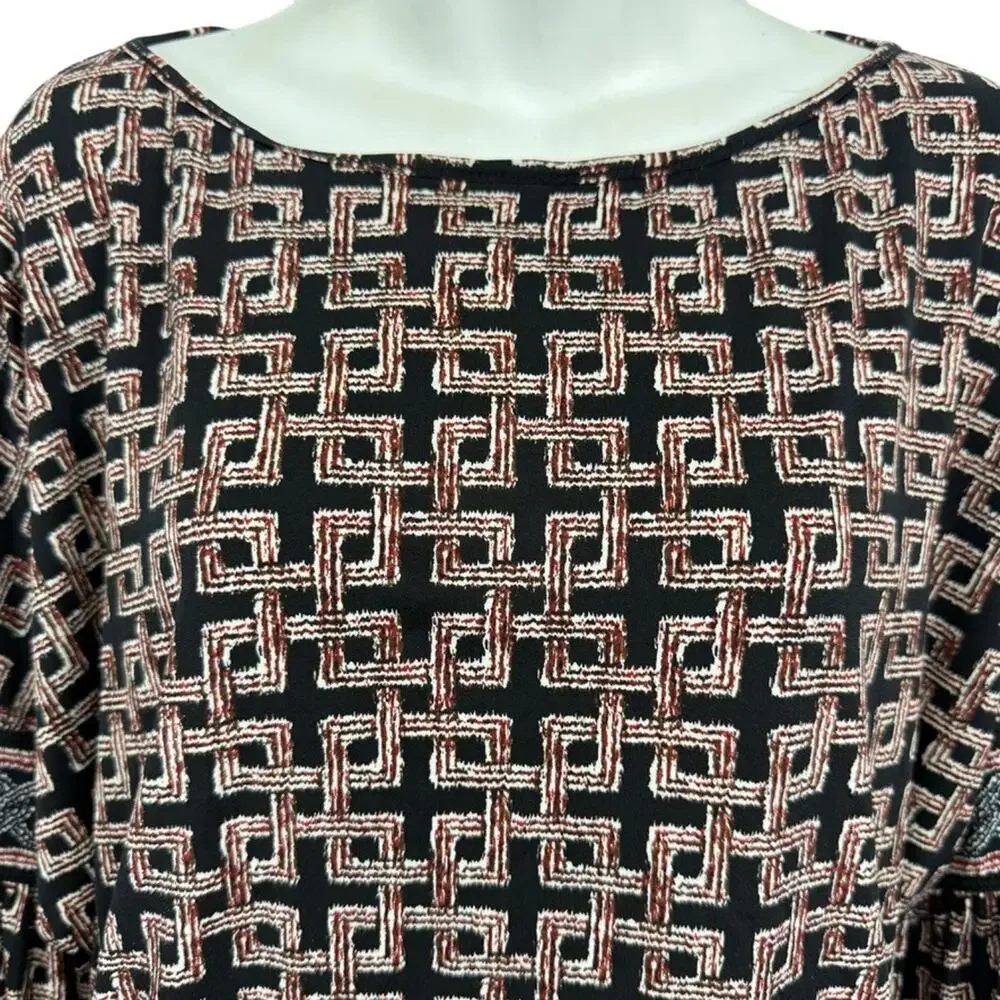 Max Studio Womens Black Blouson Long Sleeve Stretch Jersey Knit Dress sz M - Picture 5 of 16